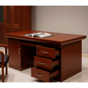 Luxury 1.2M Executive Wooden Office Desk with Lockable Drawers
