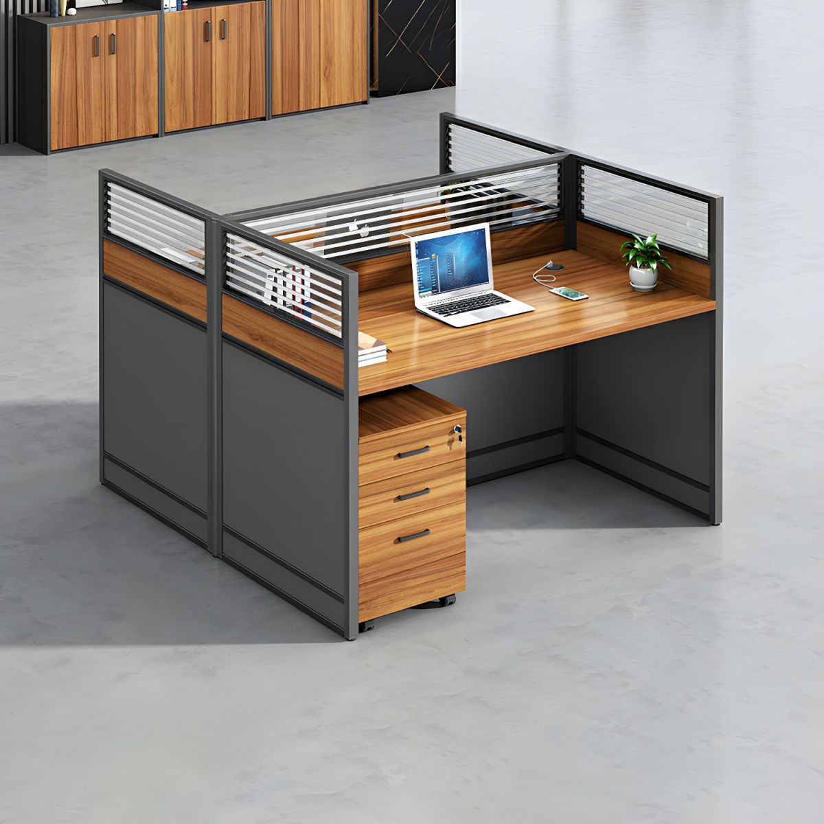 Modern 2-Way Office Workstation – Elegant, Functional & Space-Saving Solution for Teams