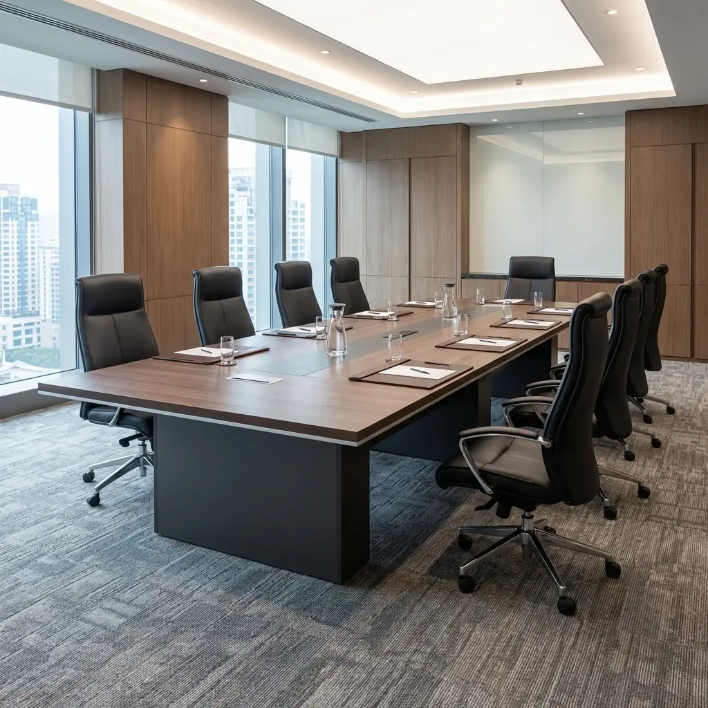 Executive 4m Boardroom Table large conference table with central power grommet