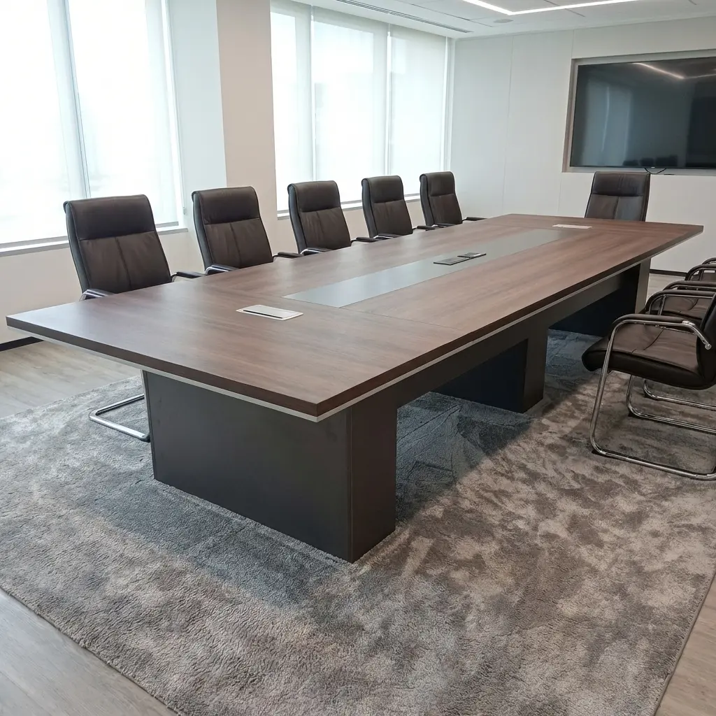 Executive 4m Boardroom Table large conference table with central power grommet
