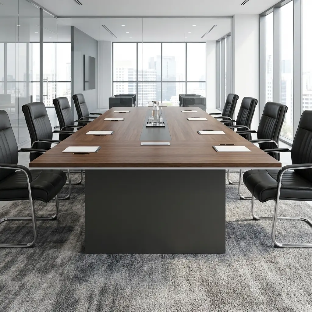 Executive 4m Boardroom Table large conference table with central power grommet