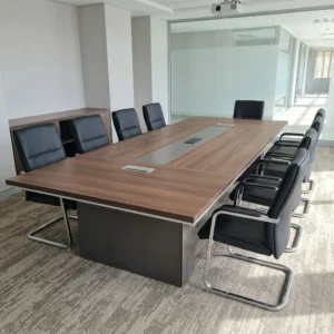3M Modern Walnut Conference Table with clean rectangular design and rich walnut finish