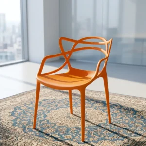 Durable Waterproof Bistro Chair with modern plastic design for outdoor café and patio seating