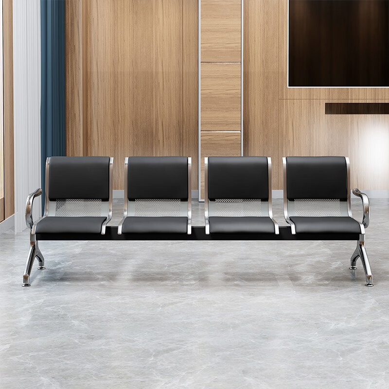 Modern 4-Seater Office Reception Bench