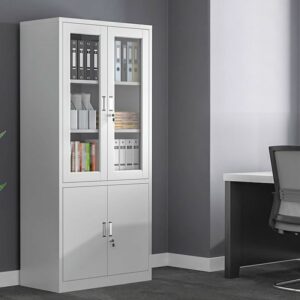 Secure Clear Half-Glass File Cabinet