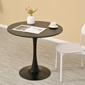Modern Black Pedestal Dining Table