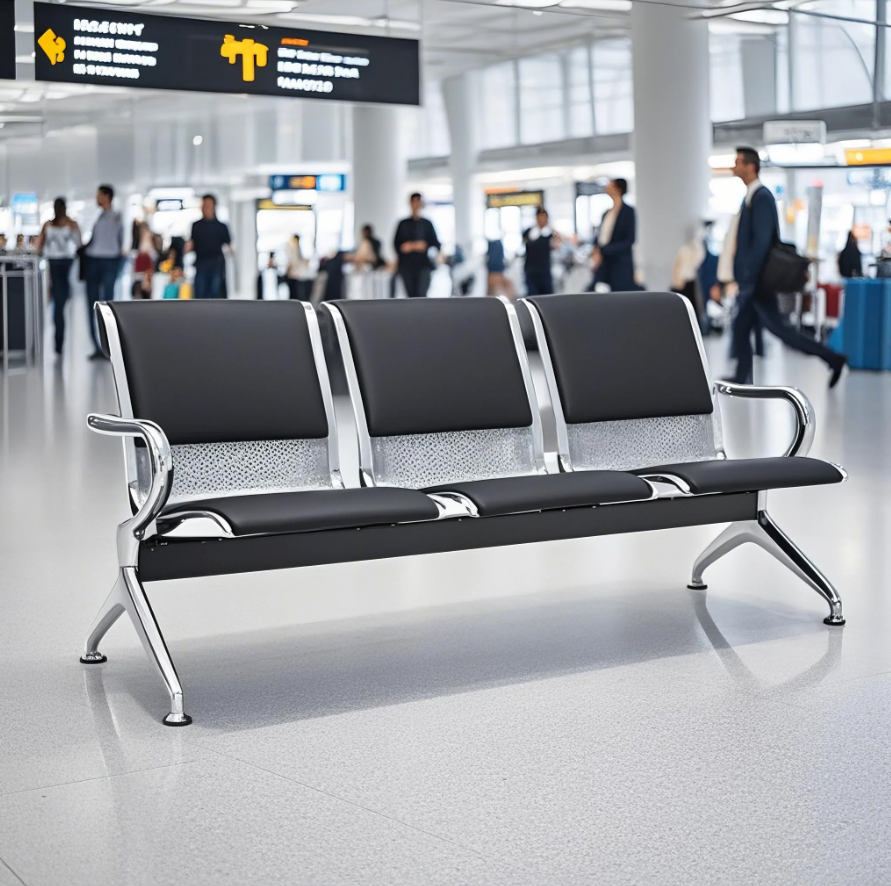 3-Seater Padded Link Chair