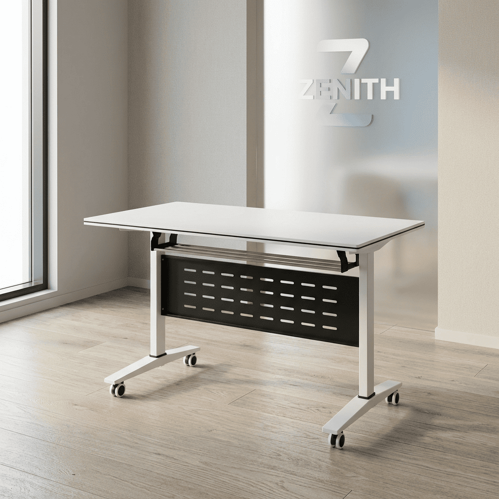 1.2m White Flip-Top Training Table