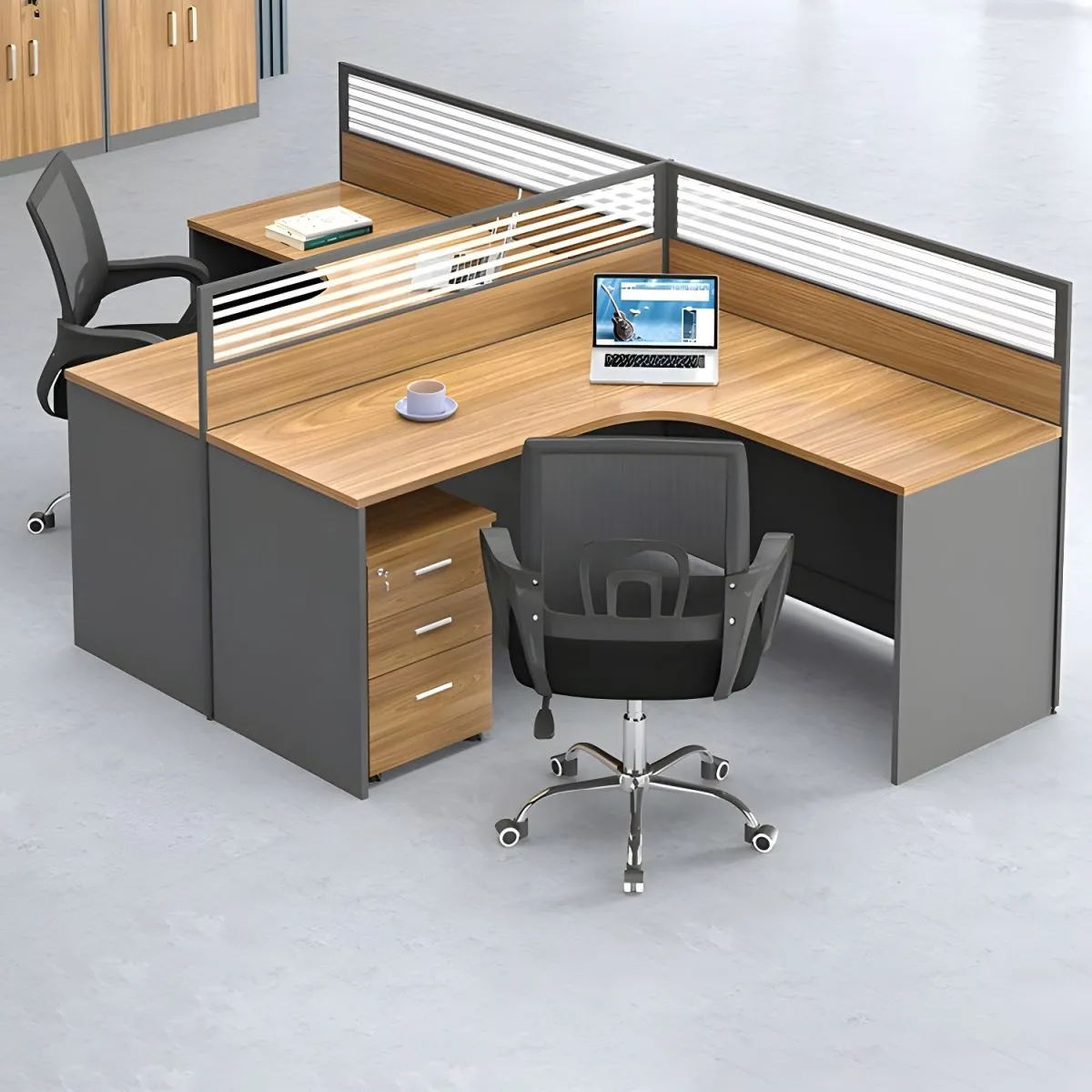 2-Way Curved Workstation
