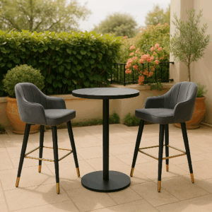 Modern Bartable And 2 Barstools Set