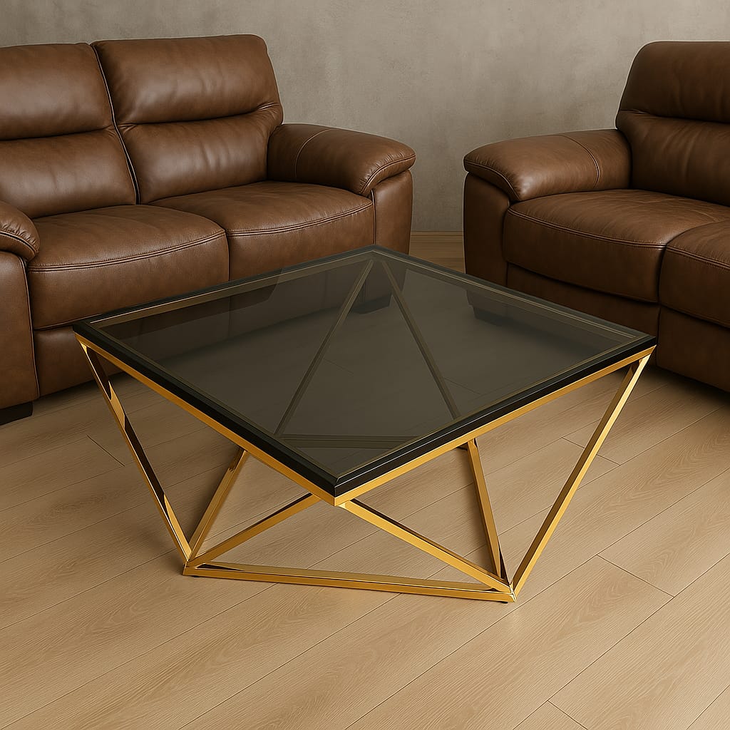 Tempered Glass Square Coffee Table