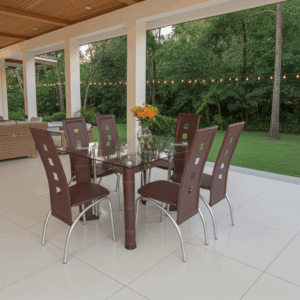 Tempered Glass Top Dining Set