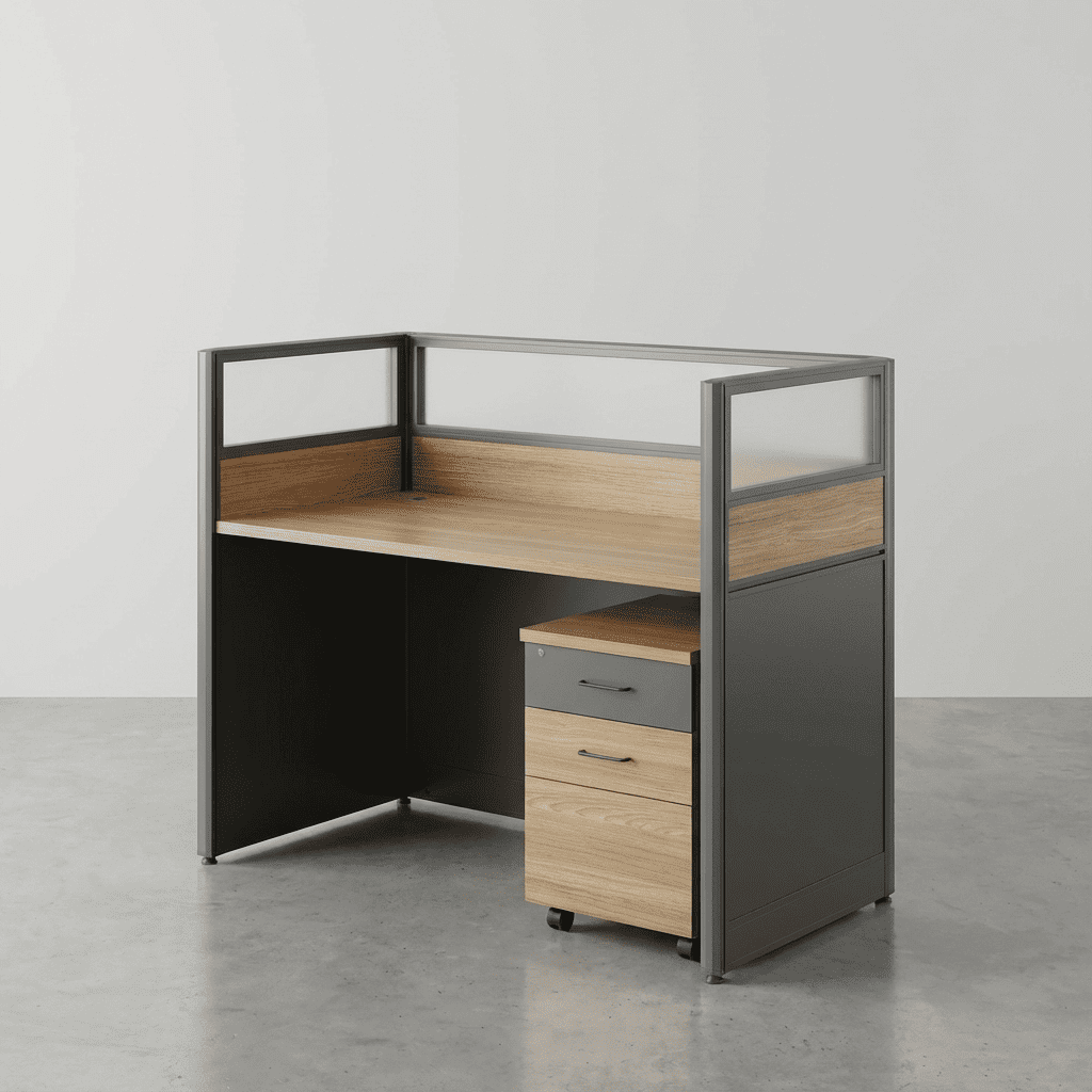 1-Way Modern Office Workstation