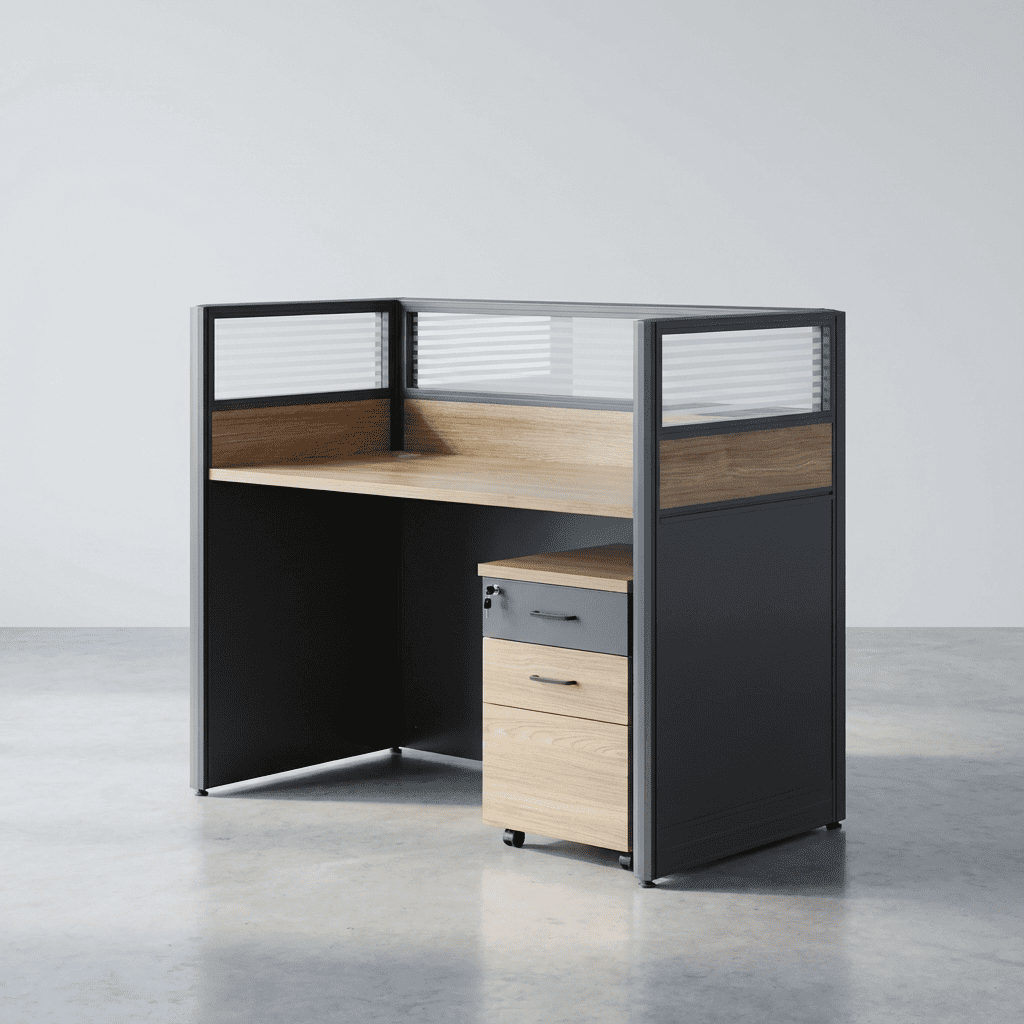 1-Way Modern Office Workstation