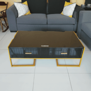 Chic Black and Gold Coffee Table