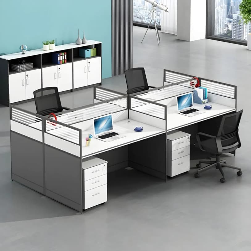 Premium 4-Person Modular Workstation