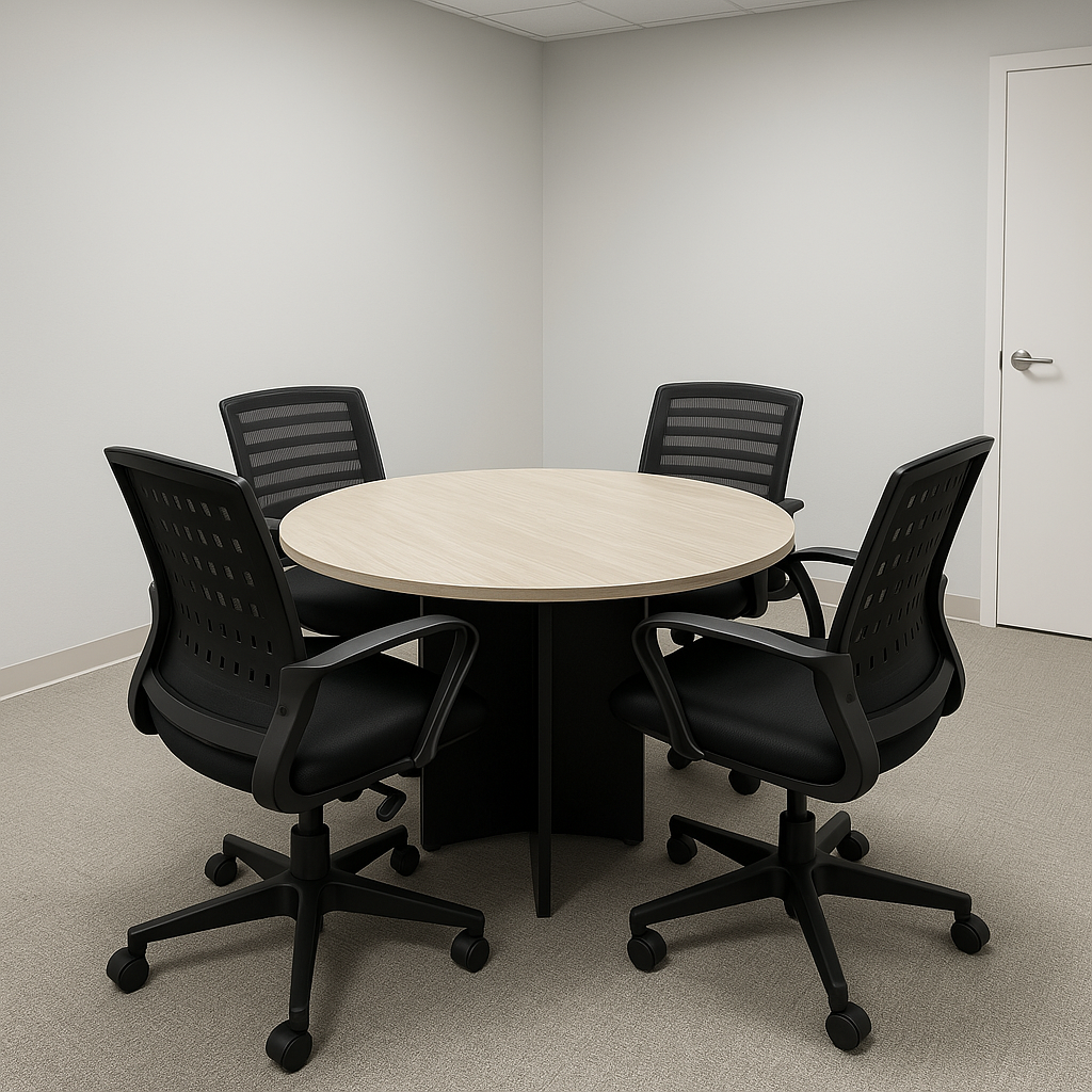 Stylish 1.2m Round Conference Table