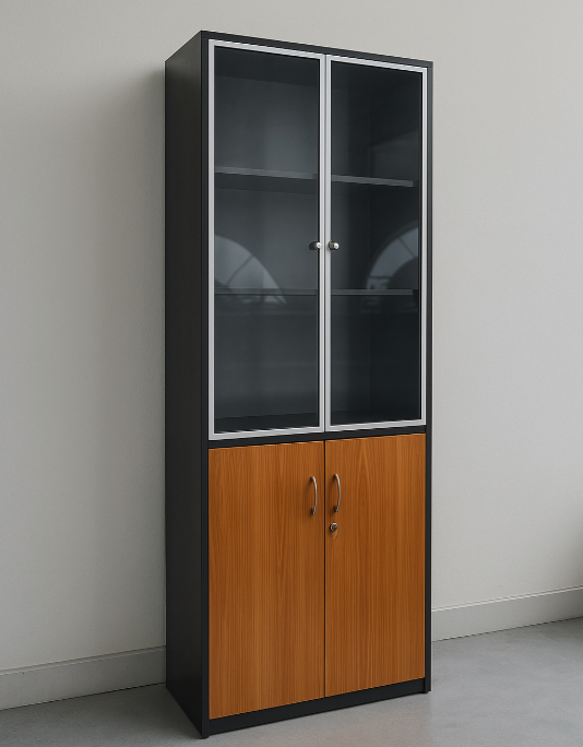 Executive Oak-Wood Office Bookshelf