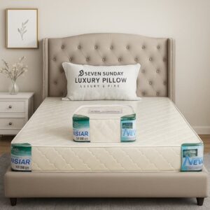 Premium Queen-Size Beige Leather Bed