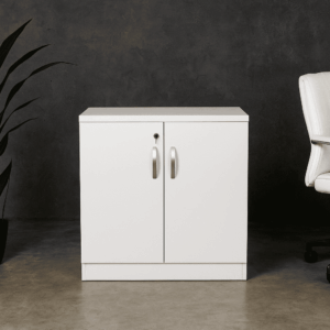 White 2-Door Credenza