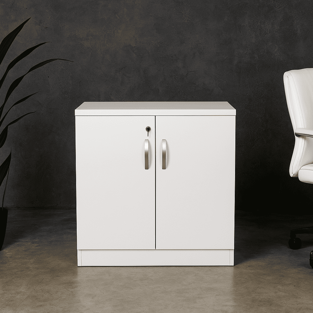 White 2-Door Credenza