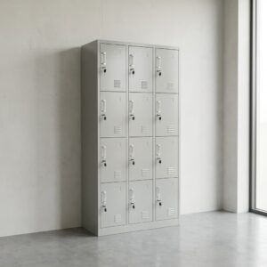 12-Locker Storage Cabinet