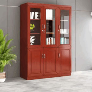 3-Door Half Glass Executive Bookshelf