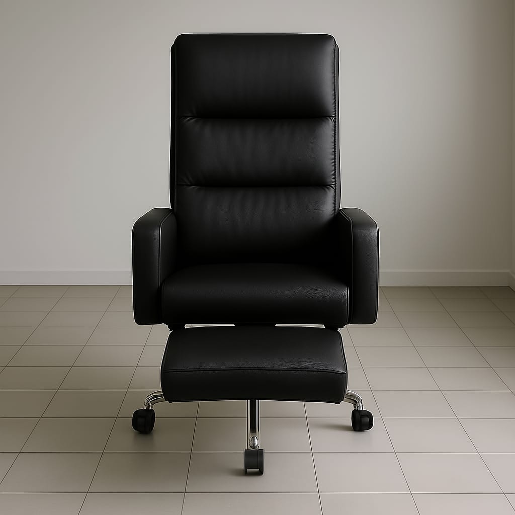 High-Back Leather Office Chair for Executives