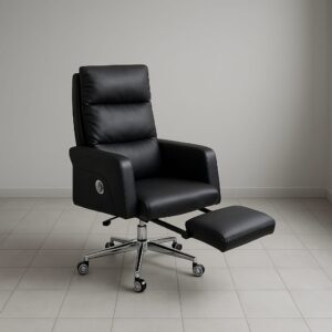 High-Back Leather Office Chair for Executives
