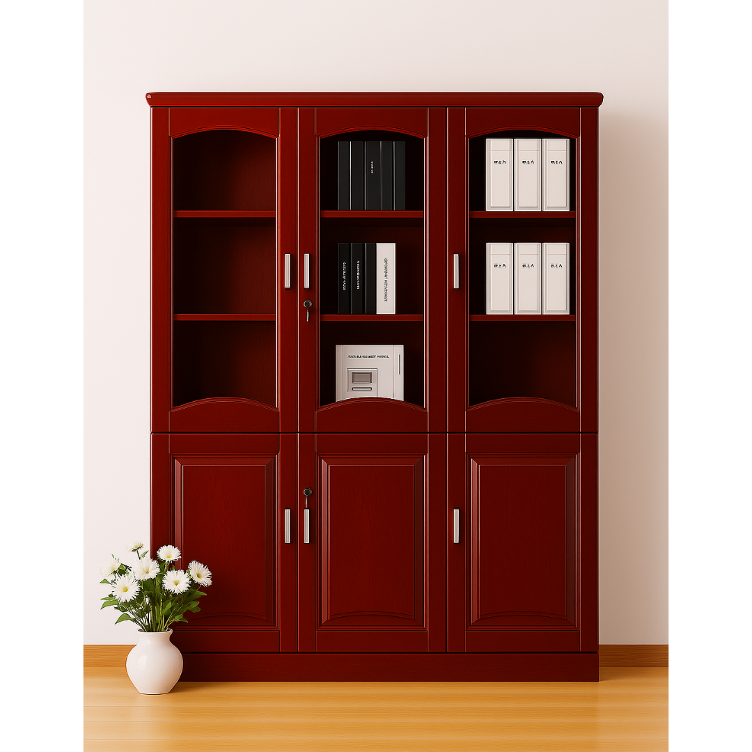 3-Door Half Glass Executive Cabinet