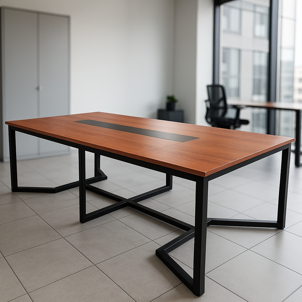 Custom-Made 2.4m Solid Wood Boardroom Table