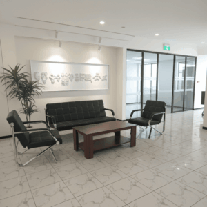 5-Seater Black PU Leather Reception Sofa Set