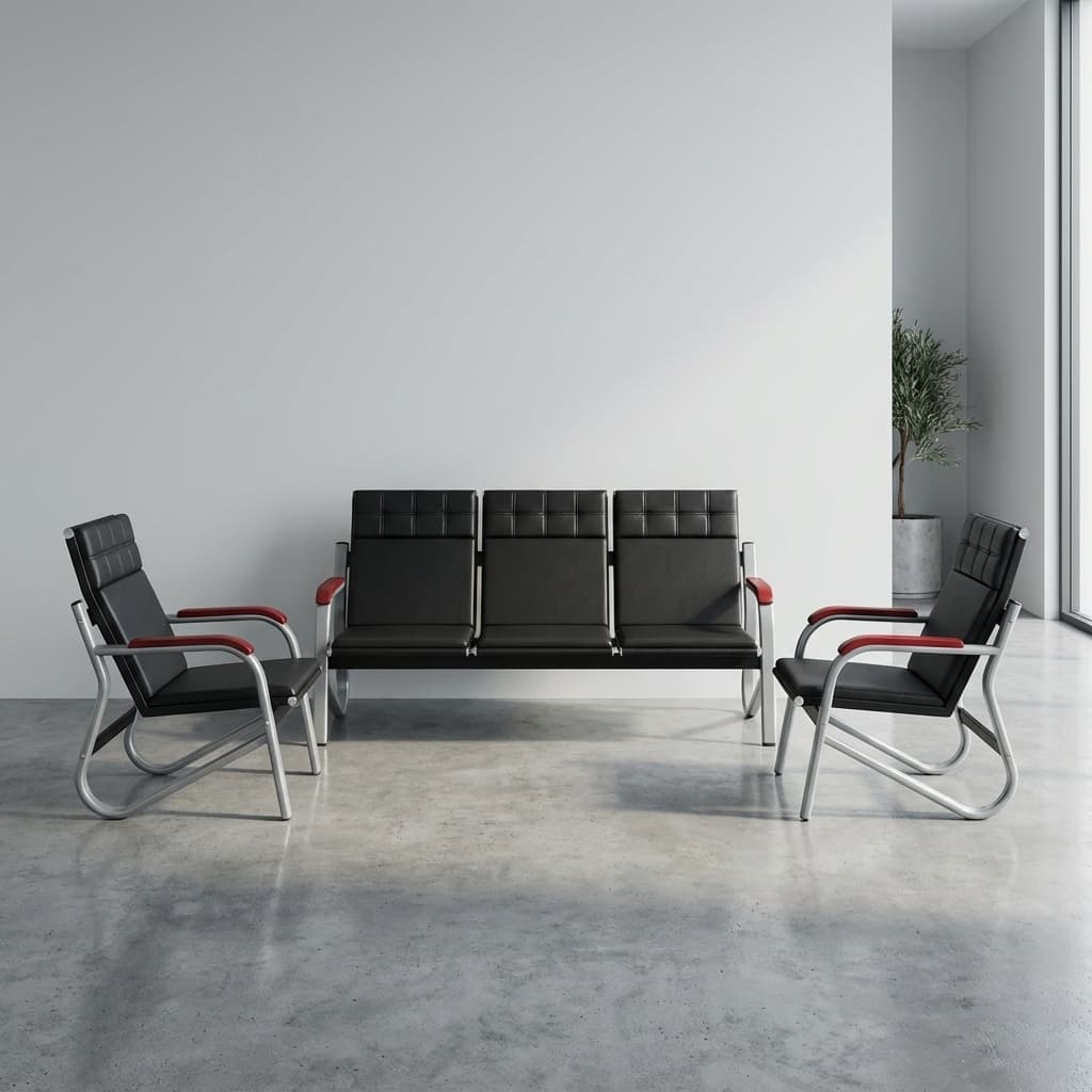 Spacious 5-Seater Office Sofa