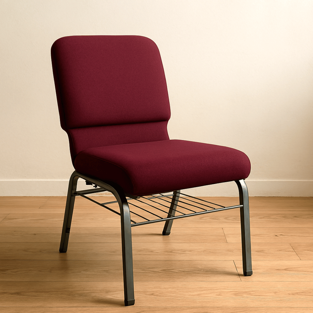 Premium Maroon Upholstered Banquet Chair