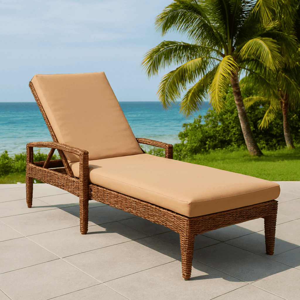 Adjustable Wicker Sunbed