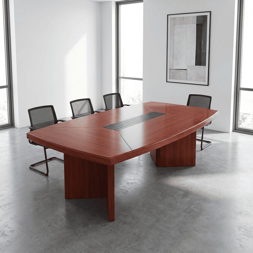 2m Mahogany Finish Boardroom Table