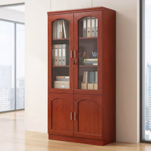 Half-Glass Wooden Cabinet