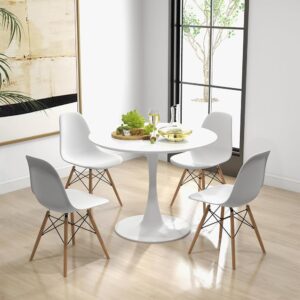 Modern Nordic 4-Seater Round Dining Set