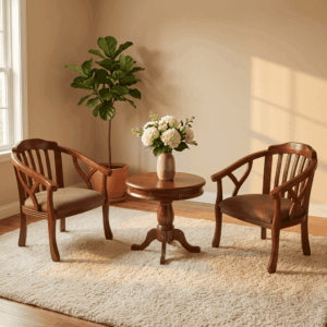 Traditional Wooden Lounge Set