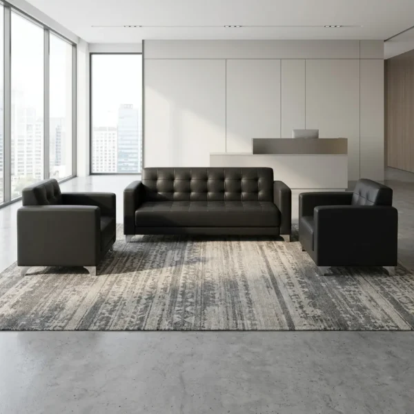Leather 5-Seater Reception Set - TBL Furniture