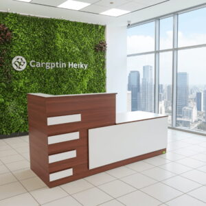 Stylish Wooden Reception Desk