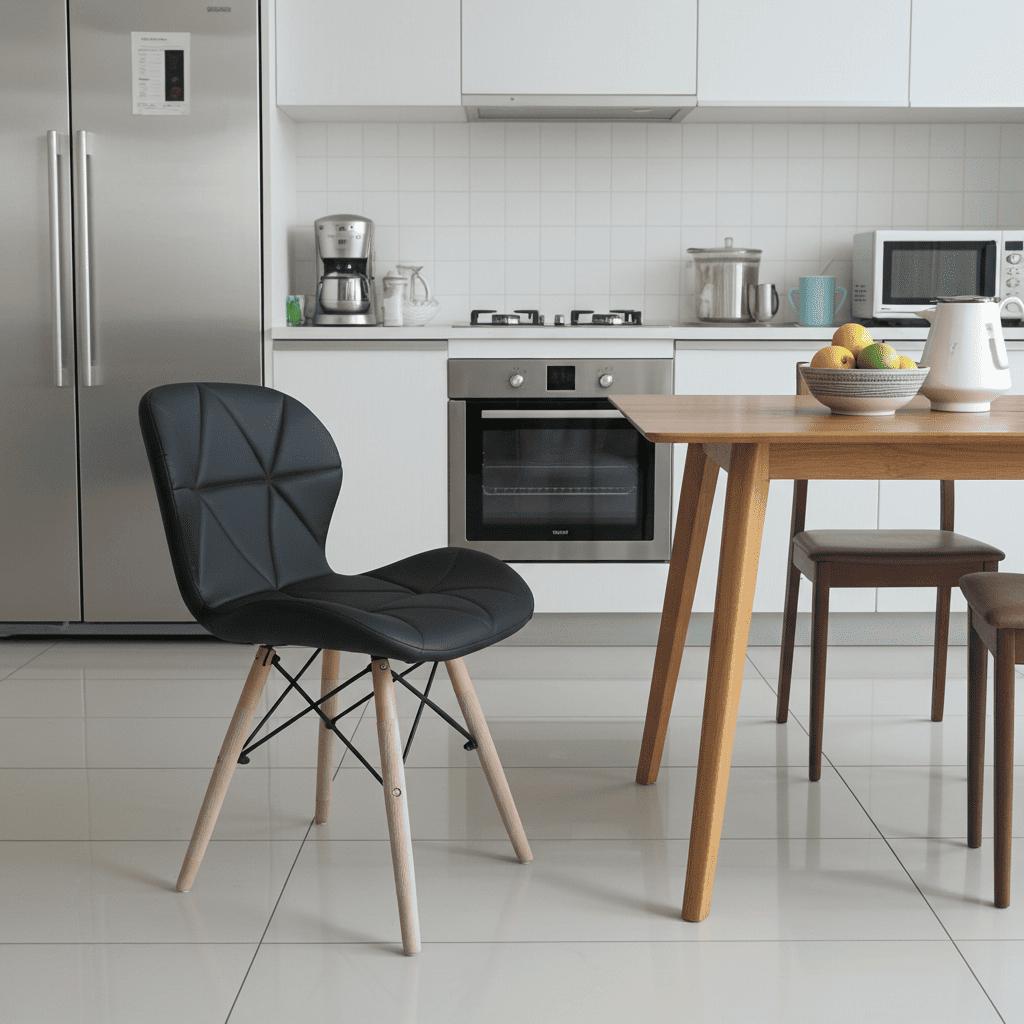 Eames-Style Quilted Dining Chair