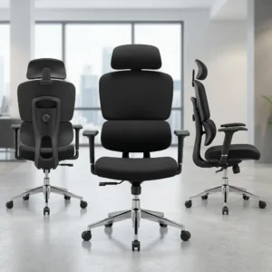 Ergonomic Modern Office Chair with adjustable backrest, lumbar support, and 2D armrests in a sleek professional design