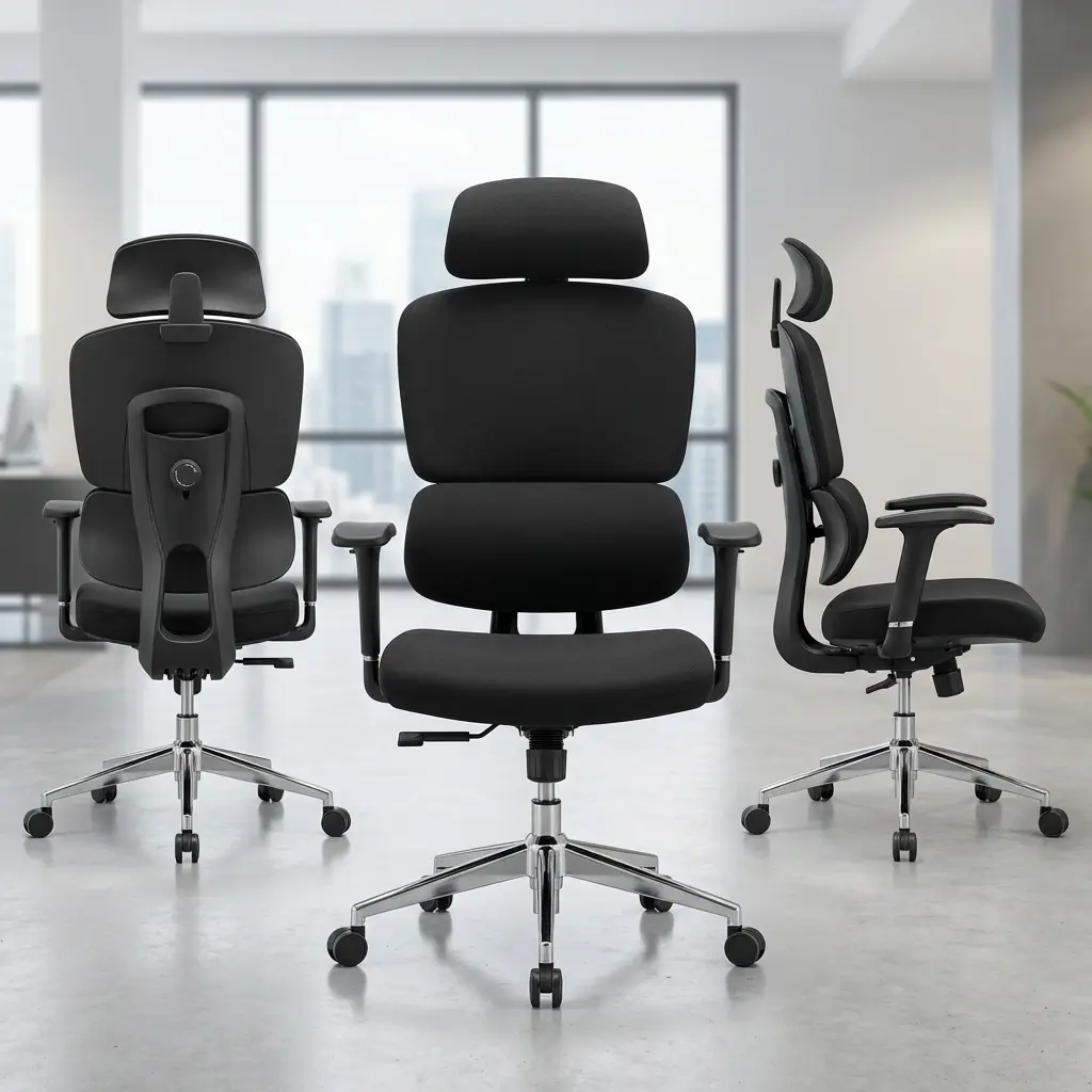 Ergonomic Modern Office Chair With Adjustable Backrest, Lumbar Support, And 2D Armrests In A Sleek Professional Design