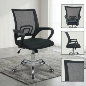Modern Black Mesh Chair ergonomic office chair with breathable backrest and adjustable height