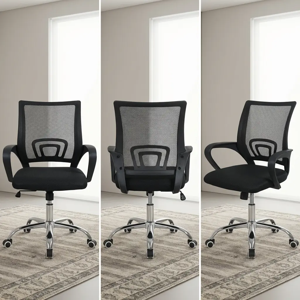 Modern Black Mesh Chair ergonomic office chair with breathable backrest and adjustable height