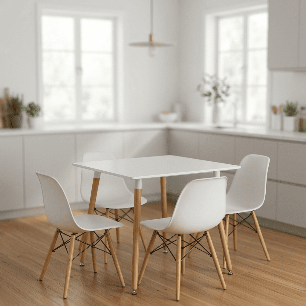 5-Piece Mid-Century Modern Dining Set