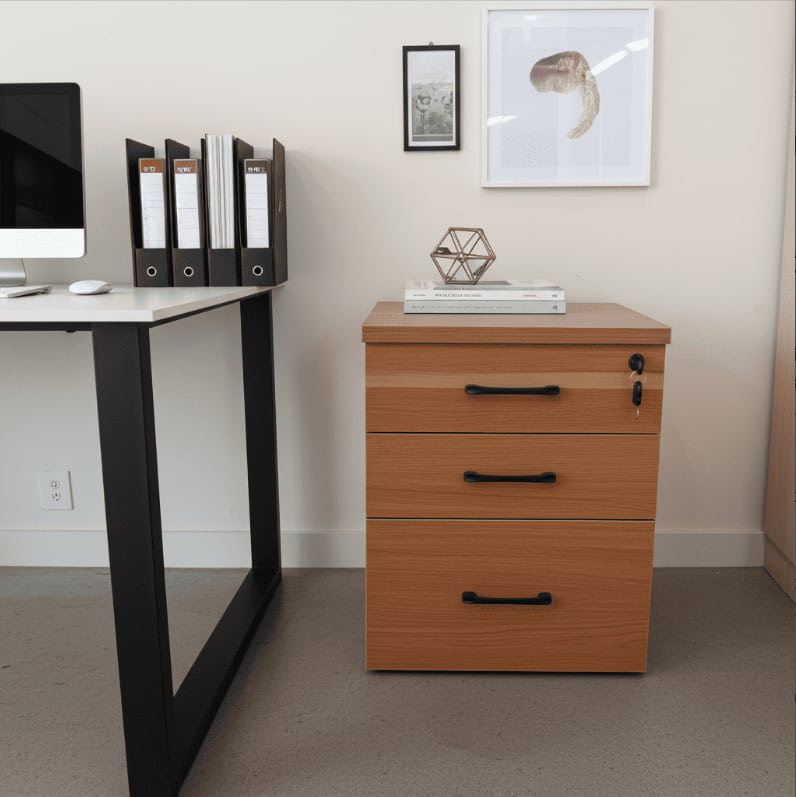 Secure 3-Drawer Office Filing Cabinet