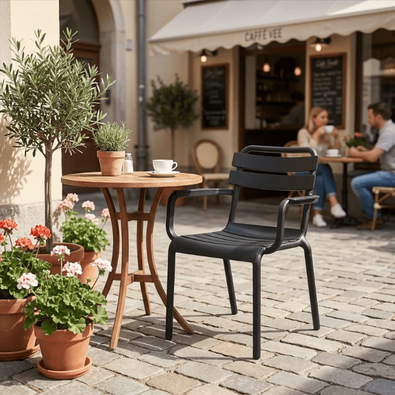 Stackable Plastic Dining Armchair