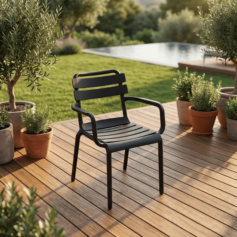 Stackable Plastic Dining Armchair